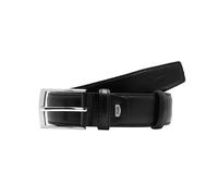 JAGUAR Men's Black Leather Adjustable Belt with Satin Nickel Buckle, Designer and Elegant Belt, Perfect as a Birthday Gift, Men's Accessories, 100% Made in Italy