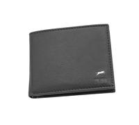 JAGUAR Men's Genuine Leather Wallet, Card Slots with RFID Protection and Coin Purse, Black - Mod.3, Modello 3, Classic