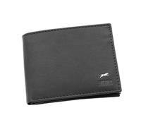 JAGUAR Men's Genuine Leather Wallet, Card Slots with RFID Protection and Coin Purse, Black - Mod.5, Modello 5, Classic