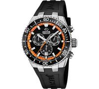 Jaguar Men's Swiss Watch J1021/4 - Chronograph, Sapphire Glass, Black, Orange Detail, Black/White, Classic
