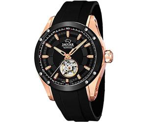 JAGUAR Men's Watch J814/1 from AUTOMATICO Collection, 45 mm, Black Rubber Strap, Stainless Steel Case, Sapphire Glass, Waterproof