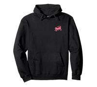 Jaguar Minimalist Red Pink Heart Women Girls Pullover Hoodie