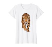Jaguar Predatory Cat Leopard Value Graphic T-Shirt, Women, White, S