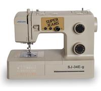 Jaguar SJ-34E | Heavy-Duty Sewing Machine | 34 Stitches | Electronic Features | Extension Table | Automatic Needle Threader | Drop-in Bobbin | Servo Motor | LED Light | Ideal for Thick Fabric (Grey)