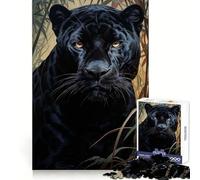 Jaguar Stare 1000 Piece Jigsaws for Teenagers Brain Calisthen Stress Less Pattern Assemble Home Art (38x52cm)