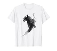 Jaguar Sumi-e Art Calligraphy Brush Ink Minimalist Design T-Shirt