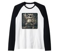 Jaguar Sunglasses Rock Music Funny Retro Cool Raglan Baseball Tee