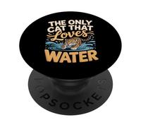 Jaguar The Only Cat That Loves Water Wildlife PopSockets Adhesive PopGrip