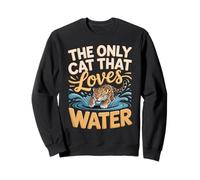Jaguar The Only Cat That Loves Water Wildlife Sweatshirt