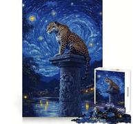 Jaguar Under Starry Night 1000 Pieces Jigsaws Adults Puzzles Mind Exercise Pastime Game Family Play Thoughtful Gift (38x52cm)