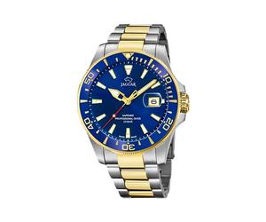 JAGUAR - Unisex Adult Watch Model J863 / C from the Executive Collection, 43.5 mm Blue case with Two-Tone Steel Strap for Men - J863/C