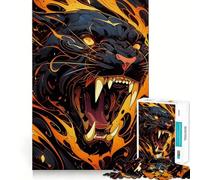 Jaguar Untamed Rage 1000 Adult Pieces Jigsaw Puzzle Enjoyable Game Nice Thick Family Enjoyable Art Piece (38x52cm)