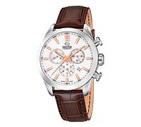 JAGUAR Watch Model J866/1 from The ACAMAR Collection, 43 mm Silver case with Brown Leather Strap for Men