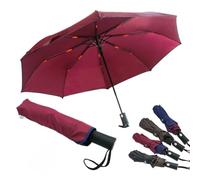JAGUAR Windproof Folding Umbrella, Mini Pocket Umbrella with Automatic Opening, Travel Umbrella, Keep in the Car Always Ready to Use (Closed Size: Only 28.5cm), bordeaux, 28,5 cm (chiuso)