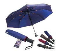 JAGUAR Windproof Folding Umbrella, Mini Pocket Umbrella with Automatic Opening, Travel Umbrella, Keep in the Car Always Ready to Use (Closed Size: Only 28.5cm), blue