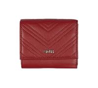 JAGUAR Women's Small Leather Wallet, Gift Idea for Women with Elegant Quilted Design, Luxury Leather Wallet to the Touch and Unique in Its Style with Exclusive Stitching, red, Taglia Unica, Classic