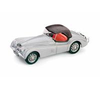 Jaguar XK120 Drop Head 1948 Silver 1:43 Model R102-05 BRUMM