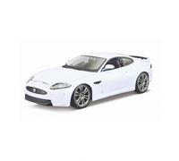 Bburago Jaguar XKR-S 1:24 Scale Model Car, Doors and Bonnet for Opening, Steerable, 19 cm, White (18-21063W)