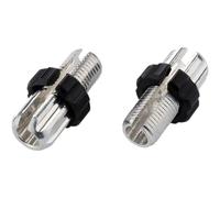 Jagwire, 10mm Adjusting Barrel, Alloy, Silver/Black, Slotted, Bag/10