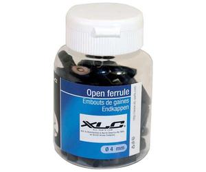 Jagwire 4mm Open Nylon End Caps Bottle of 100, Black