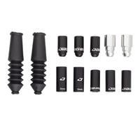 Jagwire Mountain Elite Link Brake End Cap Pack (12pcs) - Black Cable End Caps Adult Unisex, Black, One Size