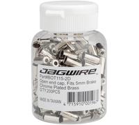 Jagwire Open Crimped Brake Sleeves 200 Pieces Chrome 5 mm