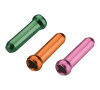 Jagwire Unisex_Adult Embouts Câble/Gaine Cable/Sheath Ends, Green/Tango Orange/Pink, One Size