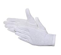 Jah 3203-MD Cotton Gloves 12 Pairs Mini Nubs Light White Size 9