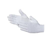 Jah 580 Cotton Gloves 12 Pairs Oekotex Medium-Weight Reinforced White Size 9