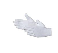 Jah 585 Cotton Gloves 12 Pairs Oeko-Tex Standard Reinforced White Size 9