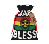 Jah Bless Gift Bag with Handles and tag, Holiday Decoration, for Christmas, Birthday, Wedding - (S)