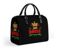 Jah Bless Jamaica Rastafari Small Travel Duffel Tote Bag Handbag Purse for Office Work Nurse Teacher 15 Liters