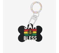 Jah Bless Printing Bone Shaped Dog Tag Pet Id Tags,Acrylic Dog Tags Cat Tags with Ring for Dog Cat,Pendant Crafts