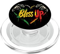 Jah Bless Up Rasta Reggae Music Hand Heart Rastafari PopSockets PopGrip for MagSafe