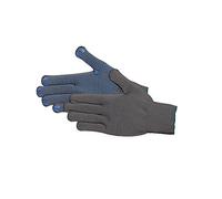 JAH Knitted Cotton/Polyamide Gloves with PVC Grip Dots - Non-Slip Grip for Warehouse, Assembly & Shipping