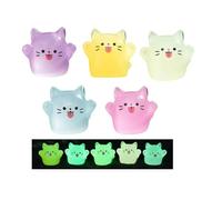 JAHAJA 10 Pack Resin Mini Cats Figurines,Glow in The Dark Mini Resin Cats,Cute Night Light Decor, Perfect for PartyFavors, Home Decor, or Creative Use