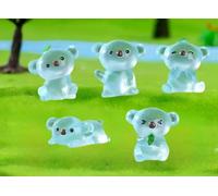 JAHAJA Resin Mini Koala Figurines,Glow in The Dark Koala -10Pack, Cute Night Light Decor, Perfect for PartyFavors, Home Decor, or Creative Use