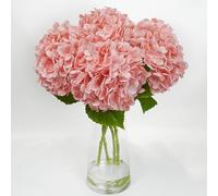 Jahe Atisan Hydrangea Artificial Flowers, 20'' Tall Fake Flowers Hydrangea, Artificial Flowers Suitable for Vase Filling, Gift for Women, Home Wedding Party Decor, Valentine's Day, Pink