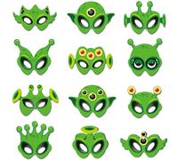 JAHEMU Alien Mask Paper Alien Halloween Party Masks Children Extraterrestrial Masks Paper Masks Accessories for Birthday Parties Carnival Christmas Halloween