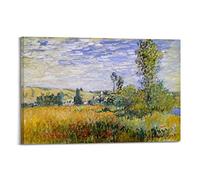 JAHER Claude Monet Paintings - (landscape at Vetheuil) Poster Gifts Canvas Painting Wall Art Decorative Picture Prints Modern Decor 16x24inch(40x60cm)