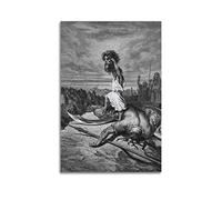 JAHER David Slays Goliath by Gustave Dore Art Poster Painting Wall Art Living Room Painting 16x24inch(40x60cm)