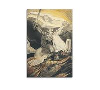 JAHER Death on A Pale Horse by William Blake Art Poster Home Decor Wall Art Hanging Picture Decorative Painting 12x18inch(30x45cm)