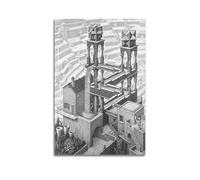 JAHER M.C. Escher Paintings Artworks - (The Palace) Posters Gifts Canvas Painting Wall Art Decorative Picture Prints Modern Decor 12x18inch(30x45cm)