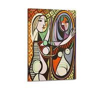 JAHER Pablo Picasso Paintings - (Girl in Front of The Mirror) Poster Picture Print Wall Art Painting Canvas Artworks Gift Idea Room Aesthetic 12x18inch(30x45cm)