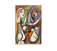 JAHER Pablo Picasso Paintings - (Girl in Front of The Mirror) Poster Wall Art Gifts Bedroom Prints Home Decor Hanging Picture Canvas Paintings 12x18inch(30x45cm)