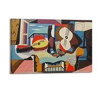 JAHER Pablo Picasso Paintings - (Mandolin And Guitar) Poster Wall Art Gifts Bedroom Prints Home Decor Hanging Picture Canvas Paintings 08x12inch(20x30cm)