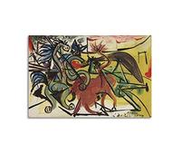 JAHER Pablo Picasso Paintings - (The Bull Fight) Poster Gifts Canvas Painting Wall Art Decorative Picture Prints Modern Decor 12x18inch(30x45cm)