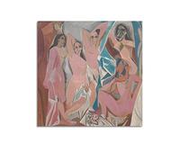 JAHER Pablo Picasso Paintings - (The Girls of Avignon) Poster Artworks Picture Print Wall Art Painting Canvas Gift Decor Homes Decorative 28x28inch(70x70cm)