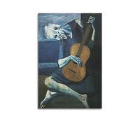 JAHER Pablo Picasso Paintings - (The Old Blind Guitarist) Poster Canvas Art And Wall Art Picture Print Modern Family Bedroom Decors 16x24inch(40x60cm)