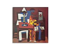 JAHER Pablo Picasso Paintings - (Three Musicians) Poster Room Aesthetic Print Art Wall Painting Canvas Gifts Modern Bedroom Decor 12x12inch(30x30cm)